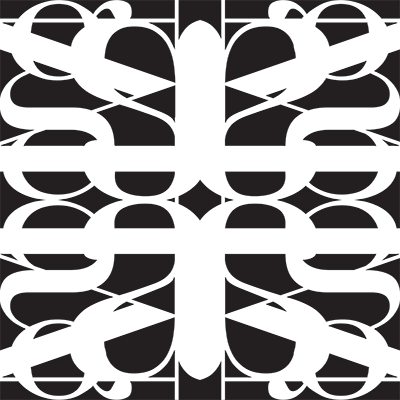 typographic art with latice effect